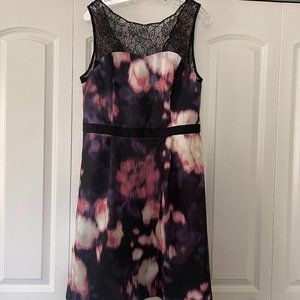 Lovely by Adrianna Papell Scuba and Lace Dress